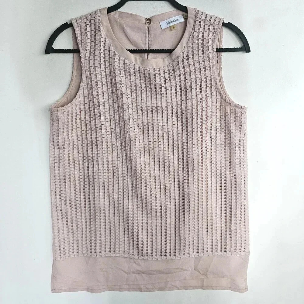 Calvin Klein‎ Tan Knit Tank Top Small